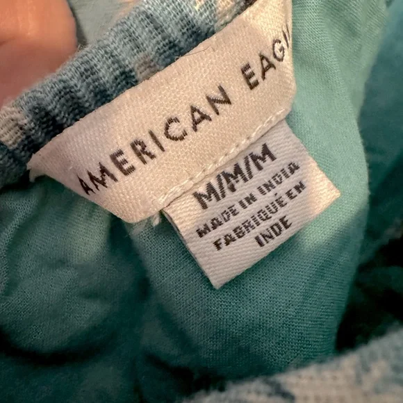 American Eagle Outfitters Teal Floral Spaghetti Strap Dress Size Medium - Picture 6 of 7